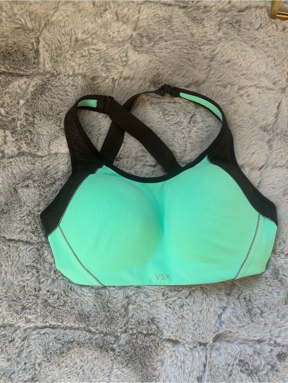 Victoria's Secret Mint Green and Black High-Impact Sports Bra